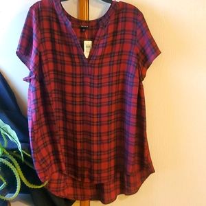 Women's torrid plaid top size 18-20